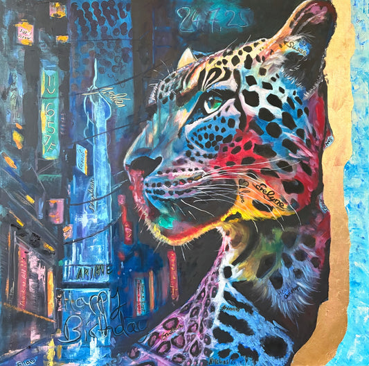 A Leopard in the City Fine Art Print