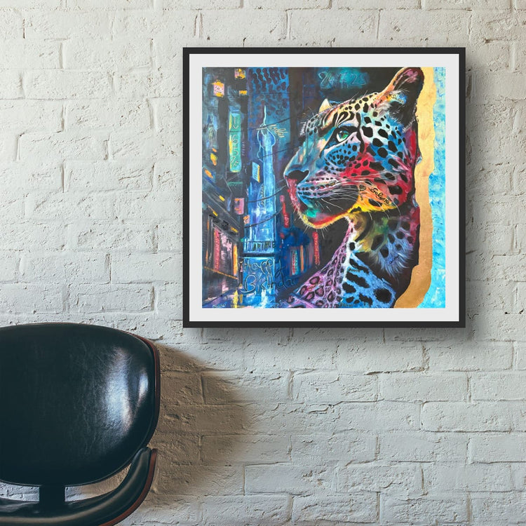 A Leopard in the City Fine Art Print