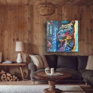 A Leopard in the City Fine Art Print