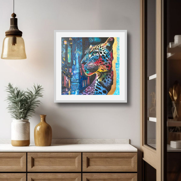 A Leopard in the City Fine Art Print