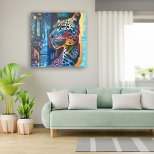 A Leopard in the City Fine Art Print